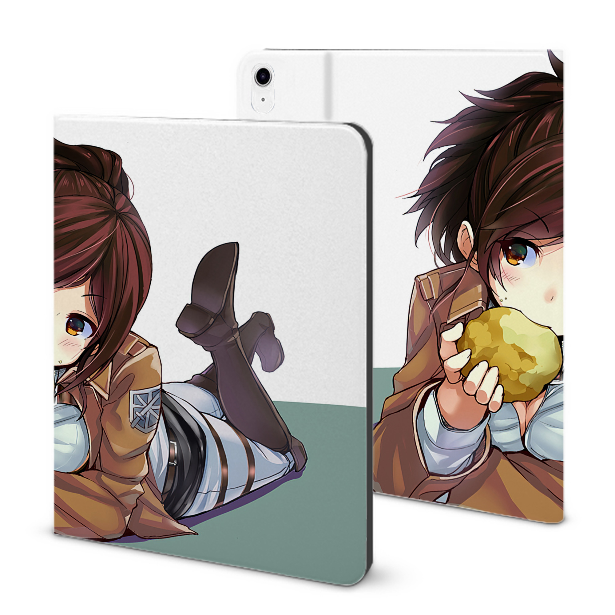 （画像用） 進撃の巨人 Attack on Titan IPad ケース ブック型 PUレザー TPU 耐衝撃 軽量 薄型 ペン収納なし 全面保護 IPad 各モデル対応